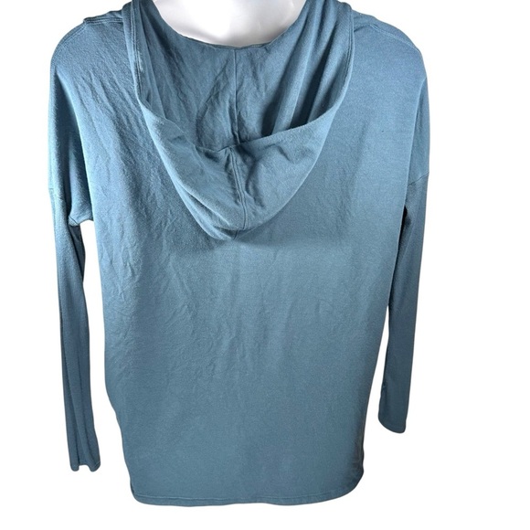 Athleta Sweater Womens Oversized Blue Purana Wrap Sweatshirt Hoodie - Picture 4 of 7